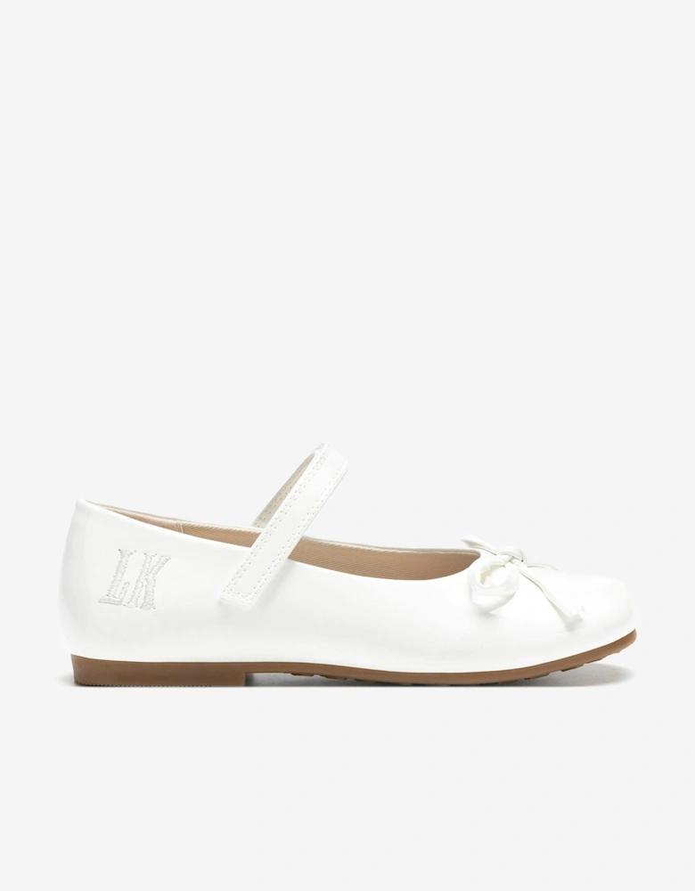 Girls Erica Ballerina Shoes in White