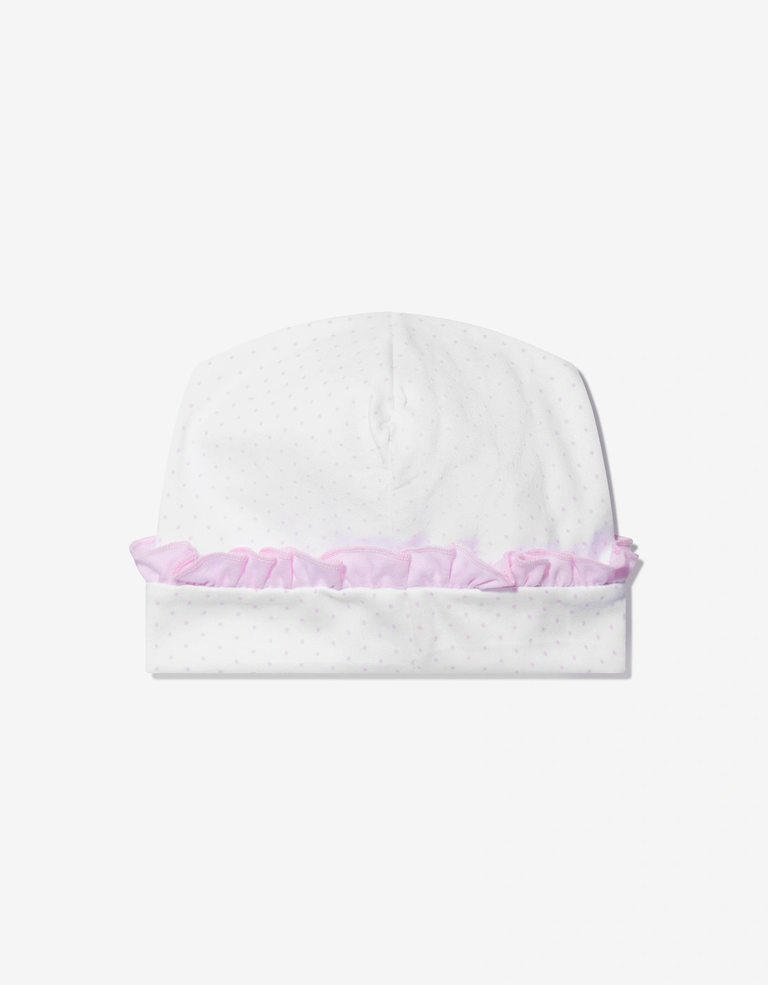 Baby Girls Princess Swan Embroidered Ruffle Hat in White