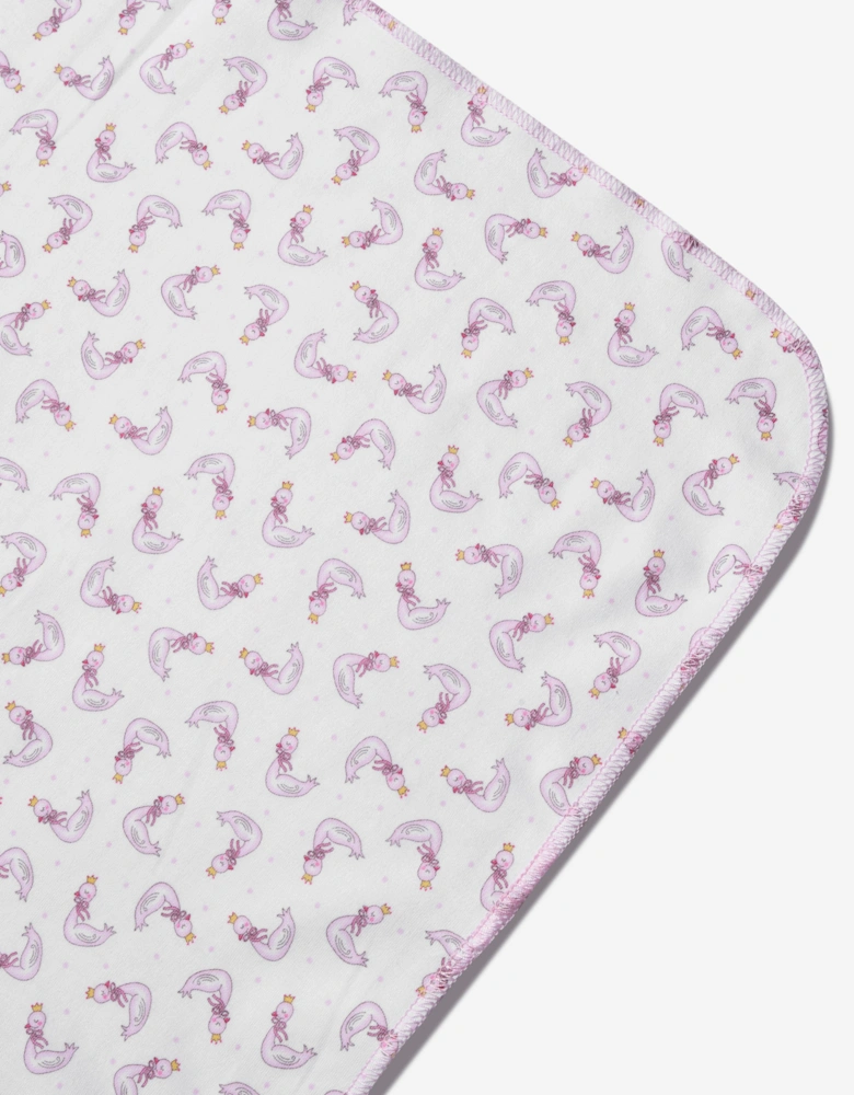 Baby Girls Princess Swan Swaddle Blanket in White