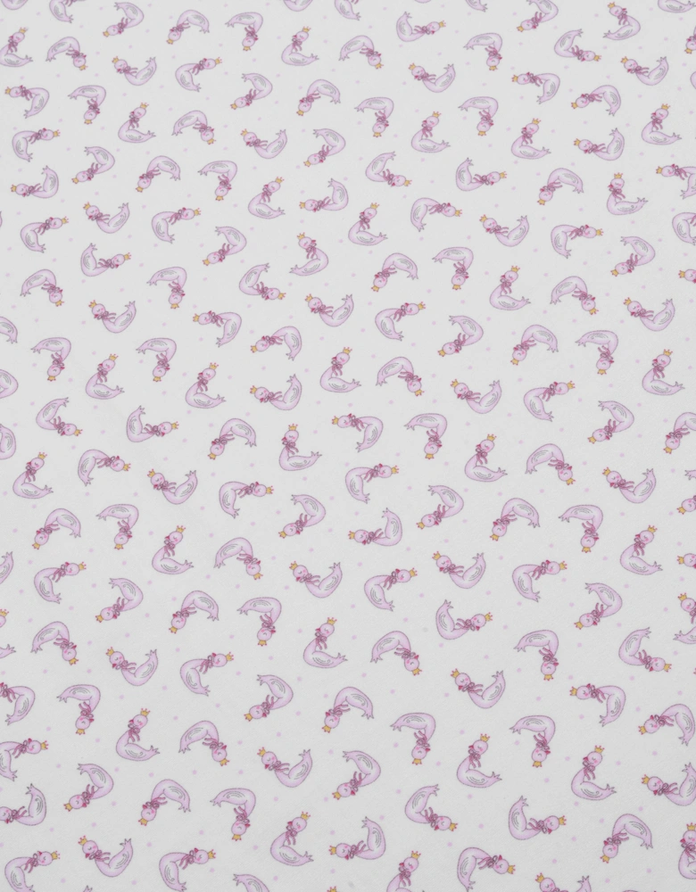 Baby Girls Princess Swan Swaddle Blanket in White