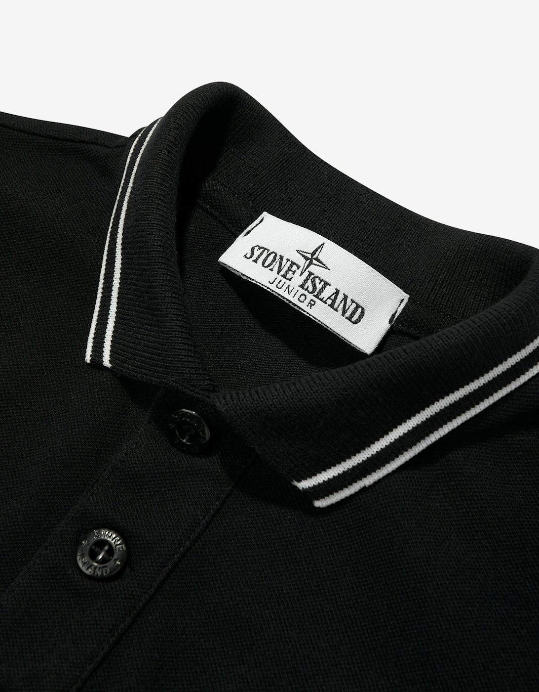 Boys Compass Logo Polo Shirt in Black