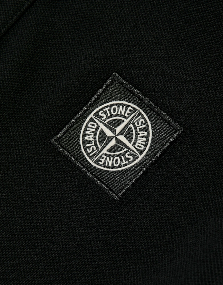 Boys Compass Logo Polo Shirt in Black