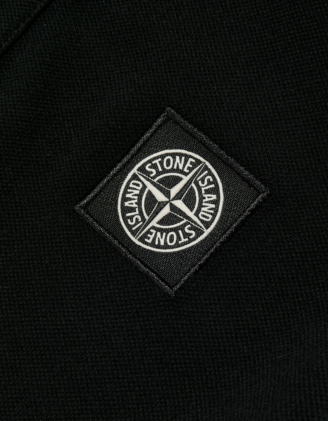 Boys Compass Logo Polo Shirt in Black