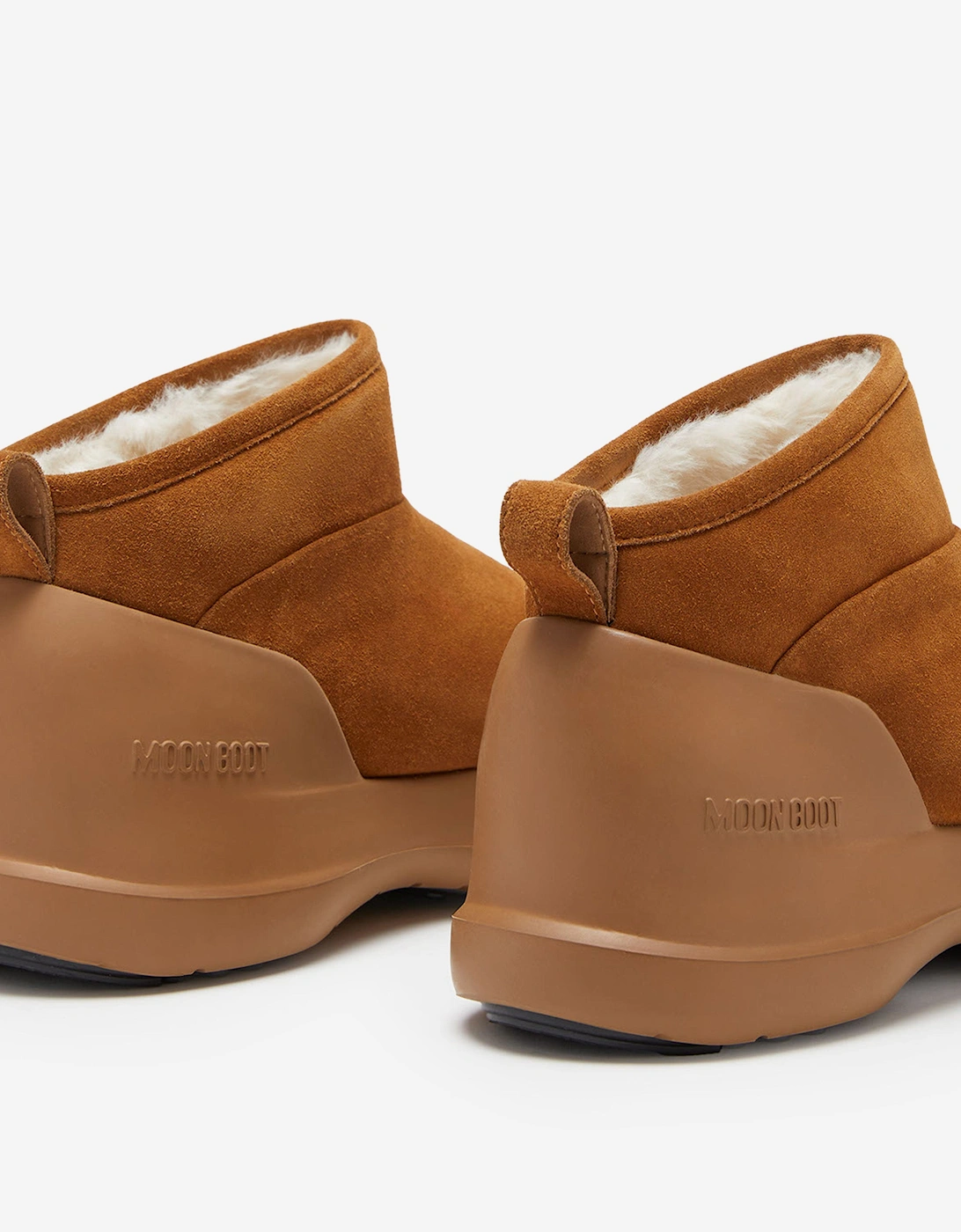 Moon Boot Boys Luna Suede Low Boots in Brown