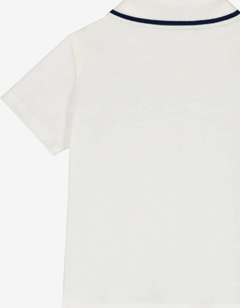 Baby Boys Logo Polo Shirt in White