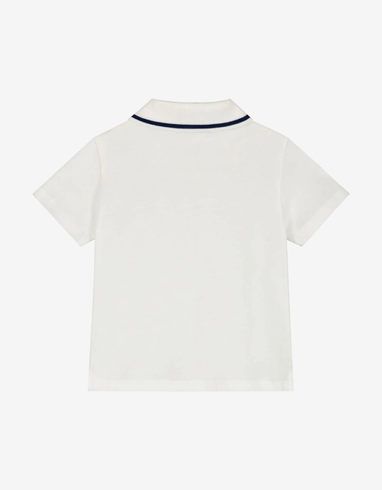 Baby Boys Logo Polo Shirt in White