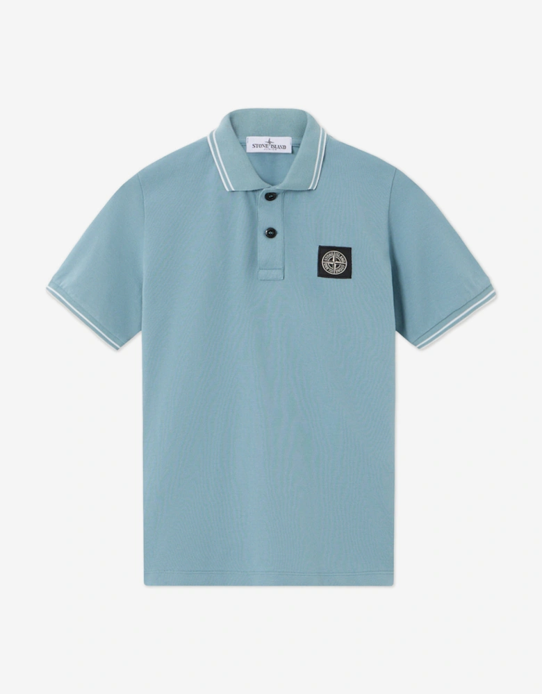 Boys Compass Logo Polo Shirt in Blue