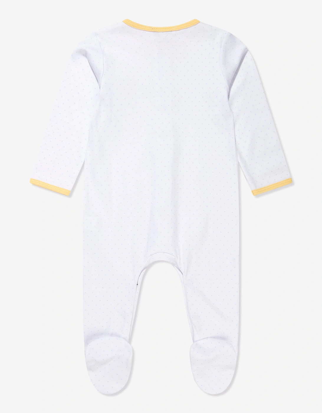Baby Rubber Ducky Embroidered Babygrow in White