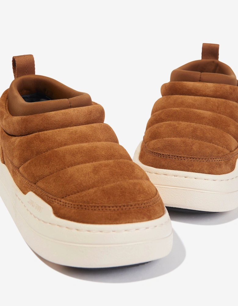 Moon Boot Kids Park Soft Suede Shoes in Brown