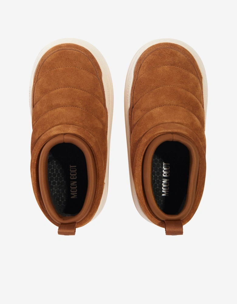Moon Boot Kids Park Soft Suede Shoes in Brown