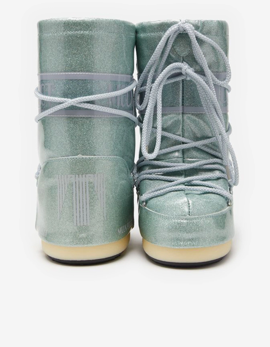 Moon Boot Boys Icon JR Glitter Boots in Blue