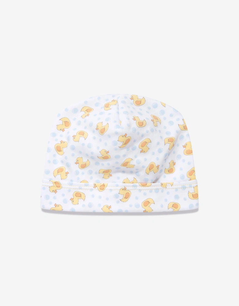 Baby Rubber Ducky Printed Hat in White