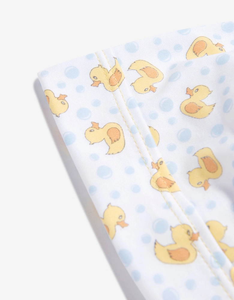 Baby Rubber Ducky Printed Hat in White