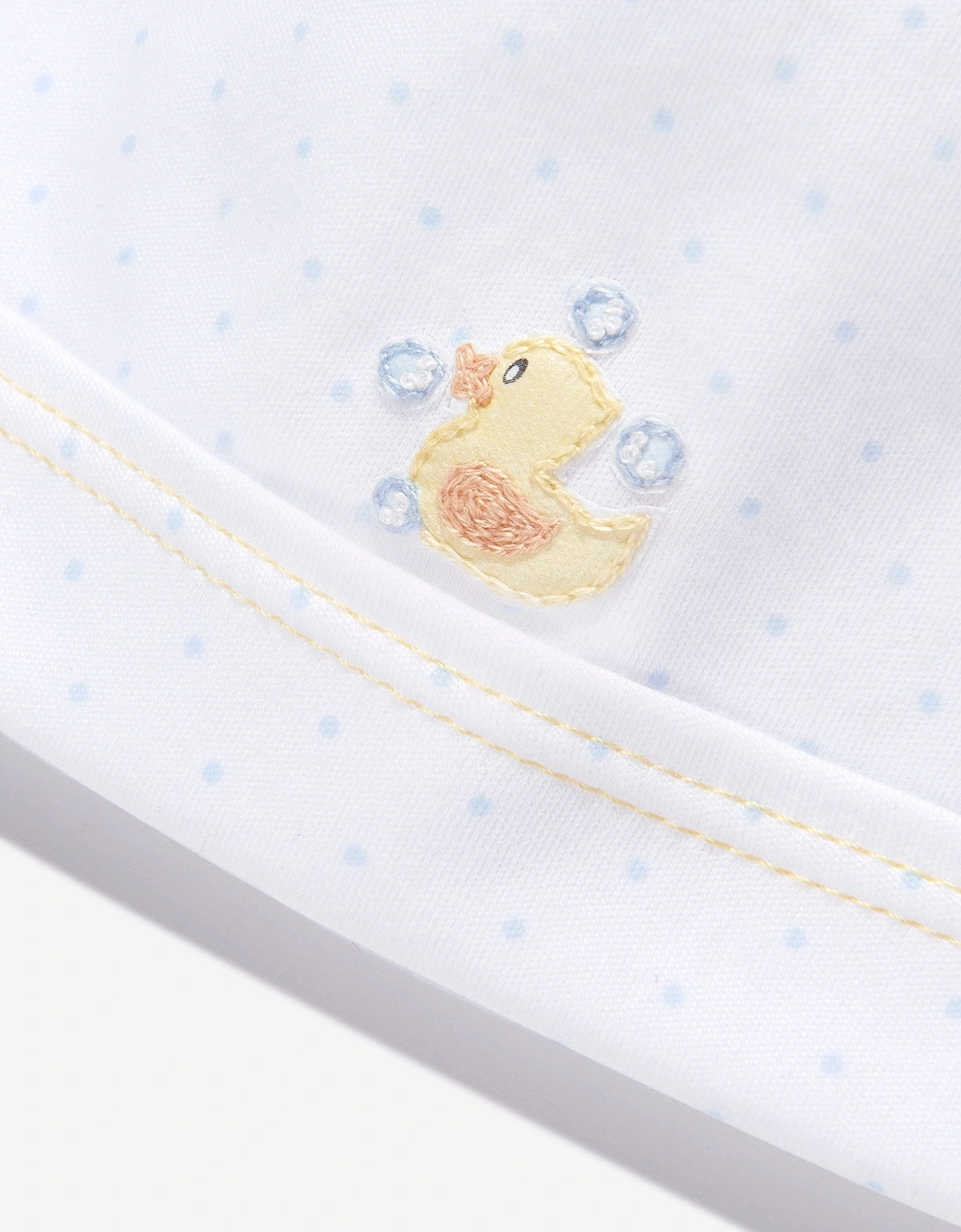 Baby Rubber Ducky Embroidered Hat in White