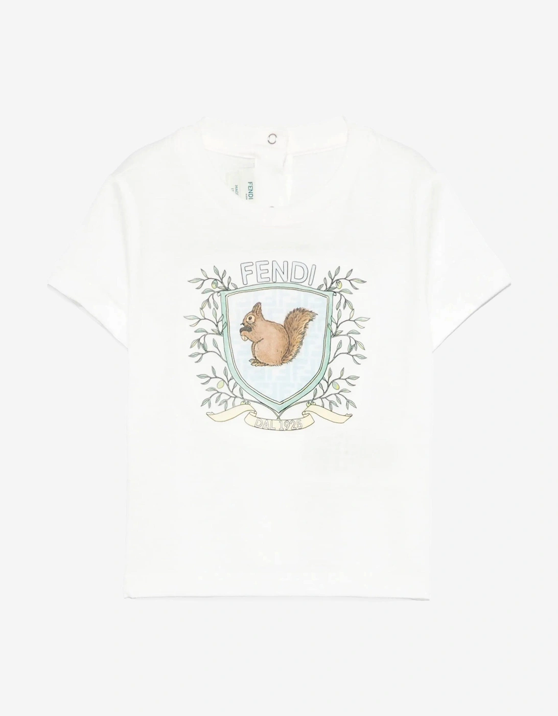 Baby Boys Squirrel T-Shirt in White