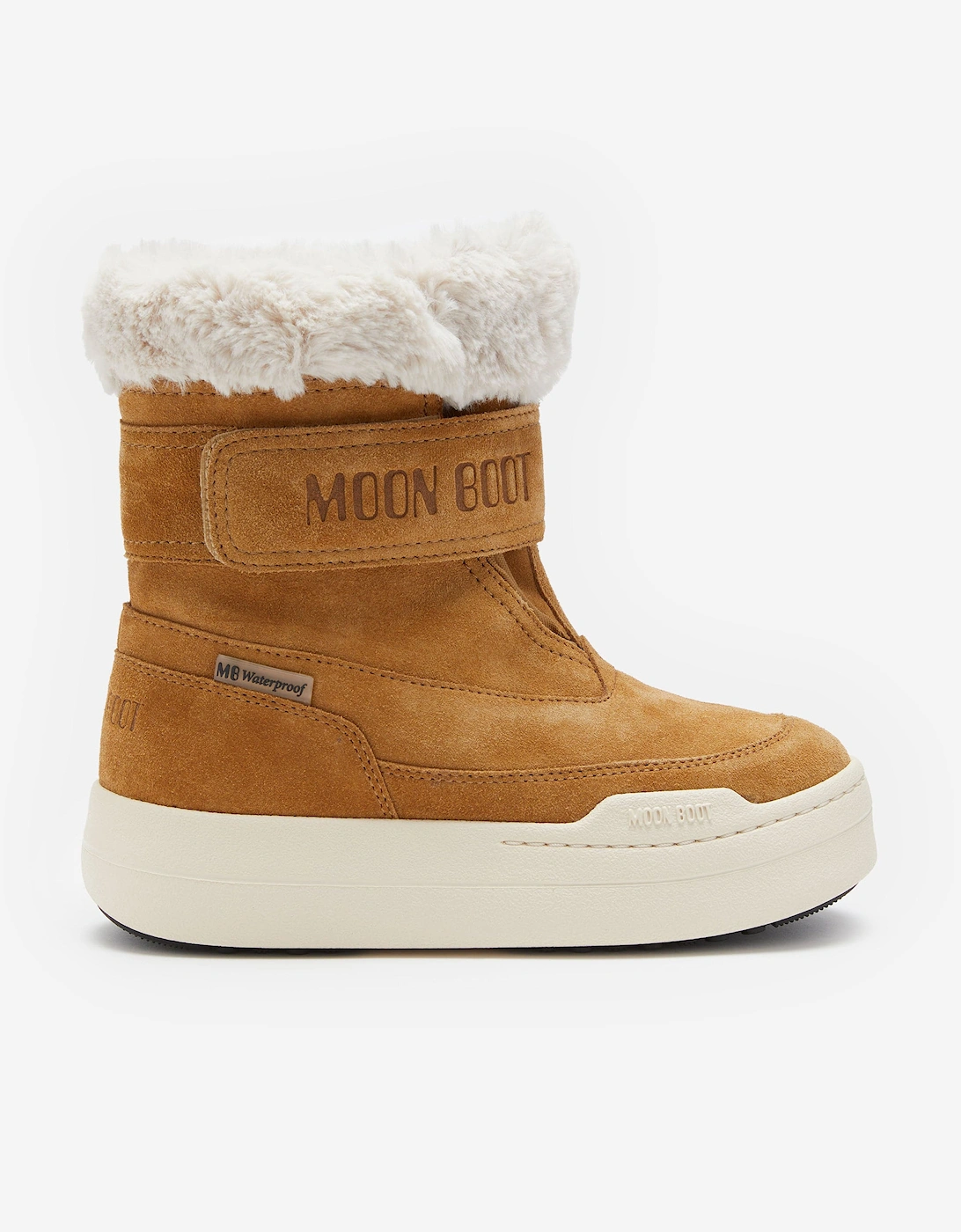 Kids JR Strap Suede Boots in Brown, 5 of 4