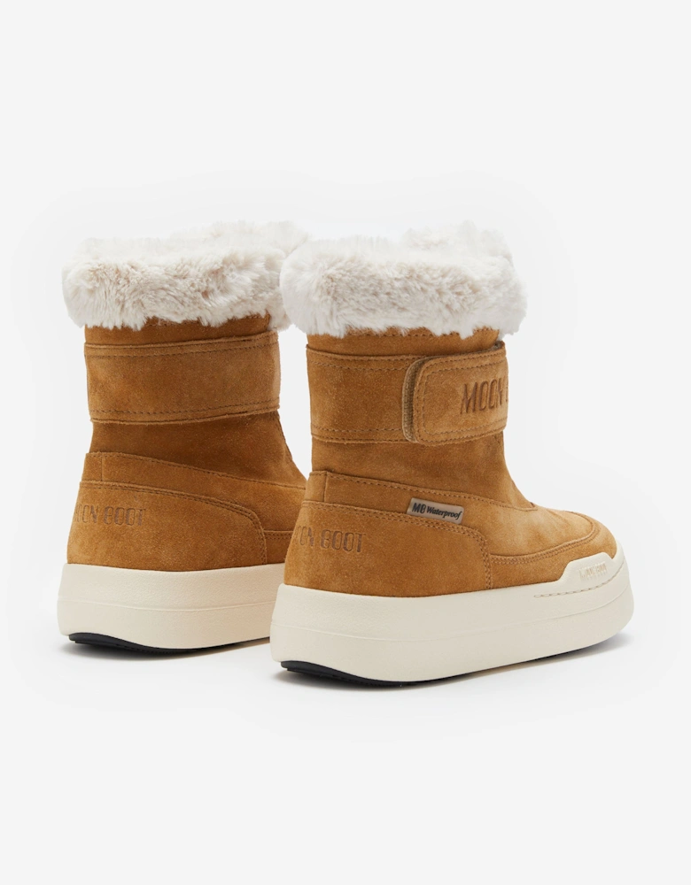 Kids JR Strap Suede Boots in Brown