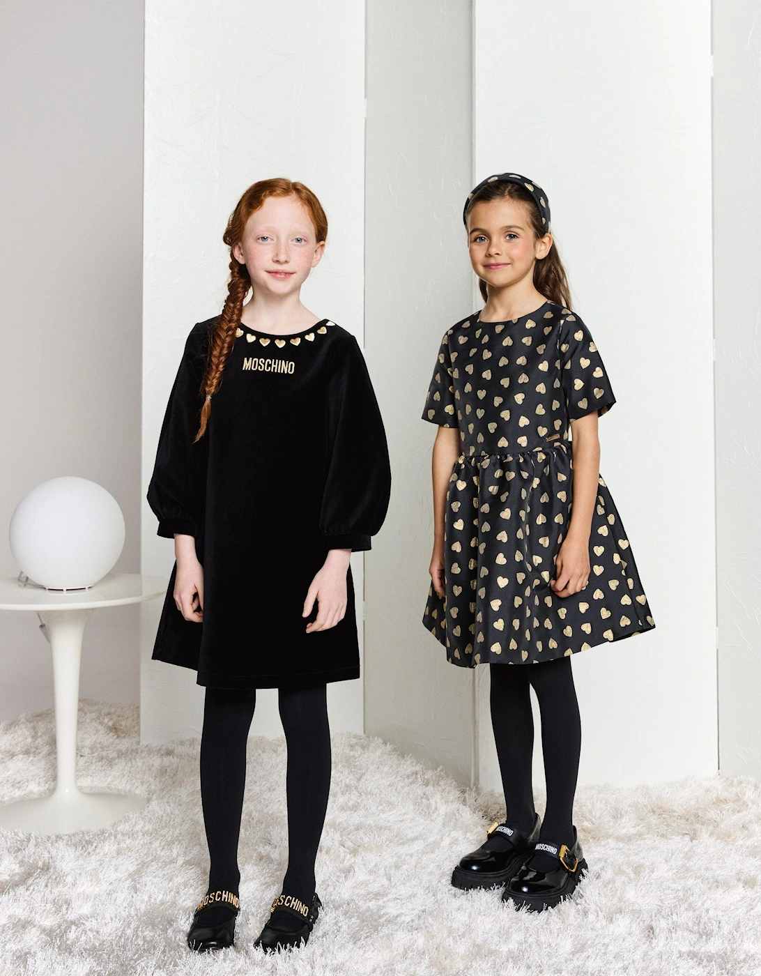 Girls All Over Hearts Dress in Black
