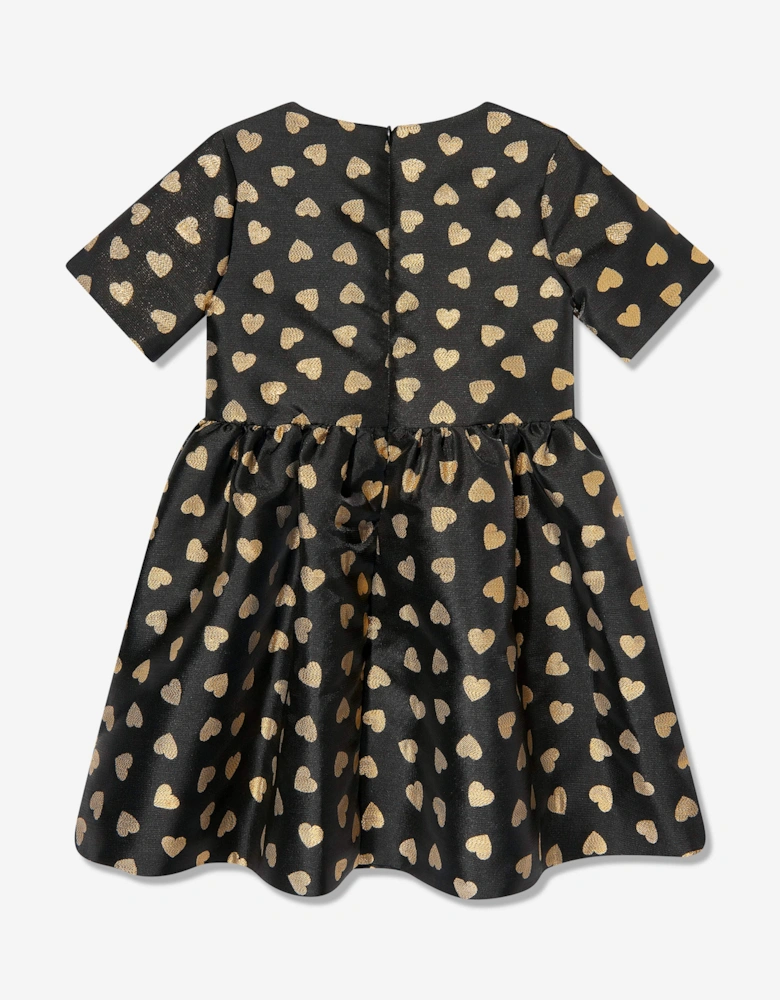 Girls All Over Hearts Dress in Black