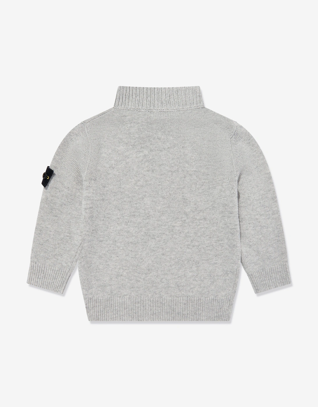 Kids Wool Polo Jumper in Grey