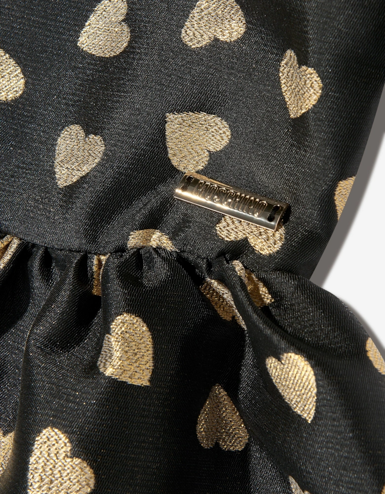 Girls All Over Hearts Dress in Black