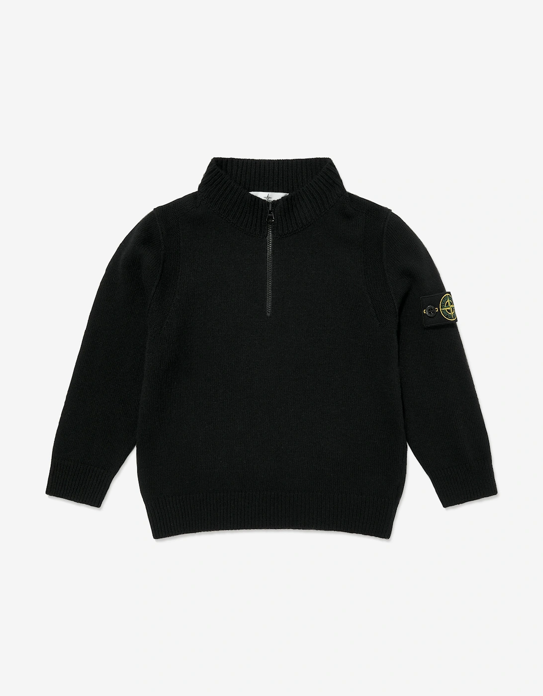 Kids Wool Polo Jumper in Black, 5 of 4