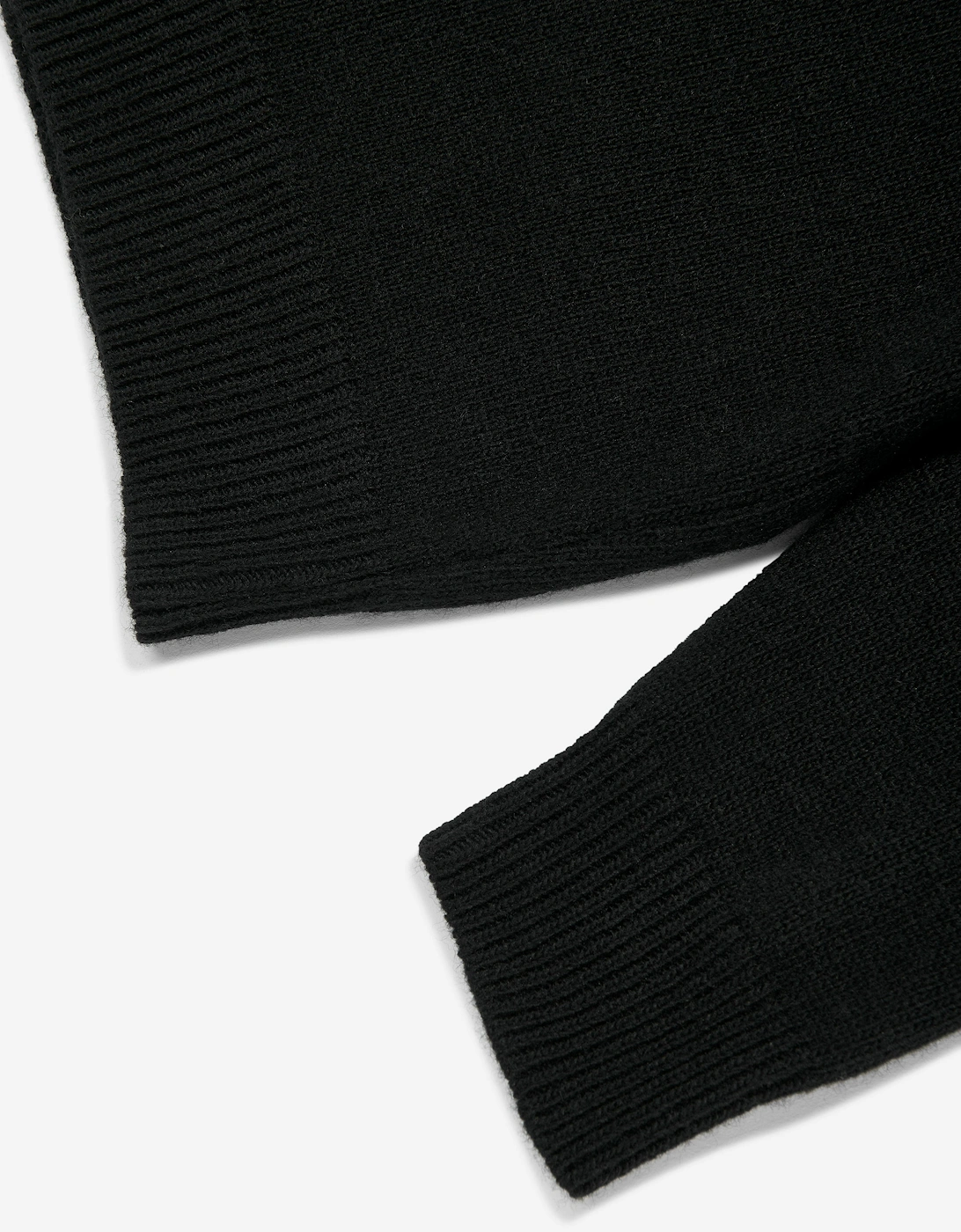 Kids Wool Polo Jumper in Black