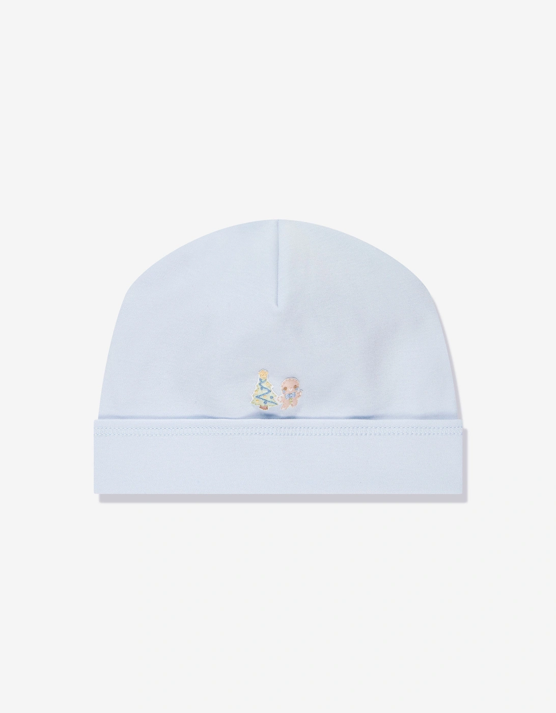 Baby Boys Sweet Gingerbread Embroidered Hat in Blue, 5 of 4