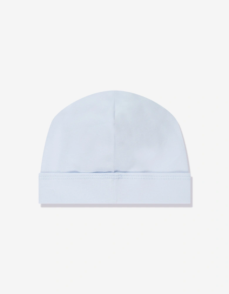 Baby Boys Sweet Gingerbread Embroidered Hat in Blue