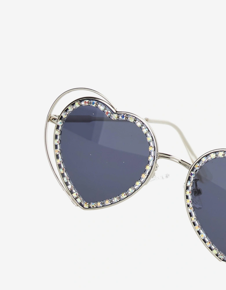 Girls Heart Sunglasses in Black