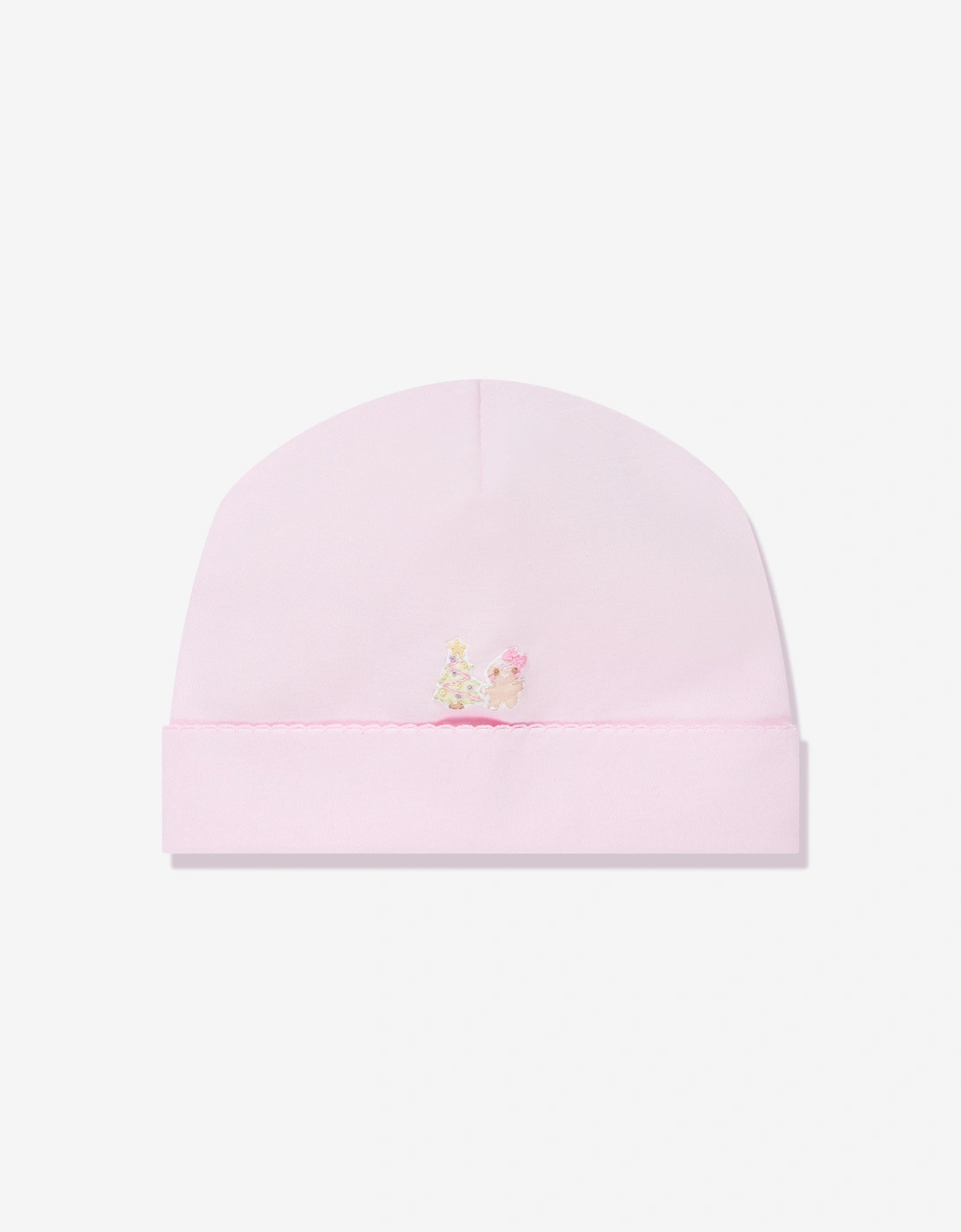 Baby Girls Sweet Gingerbread Embroidered Hat in Pink, 5 of 4