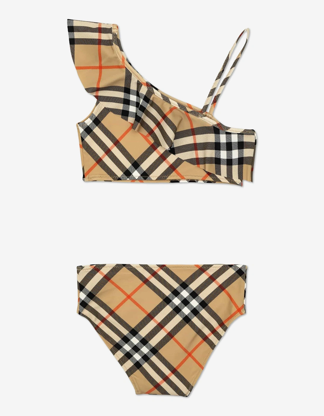 Girls Asla Check Bikini in Beige