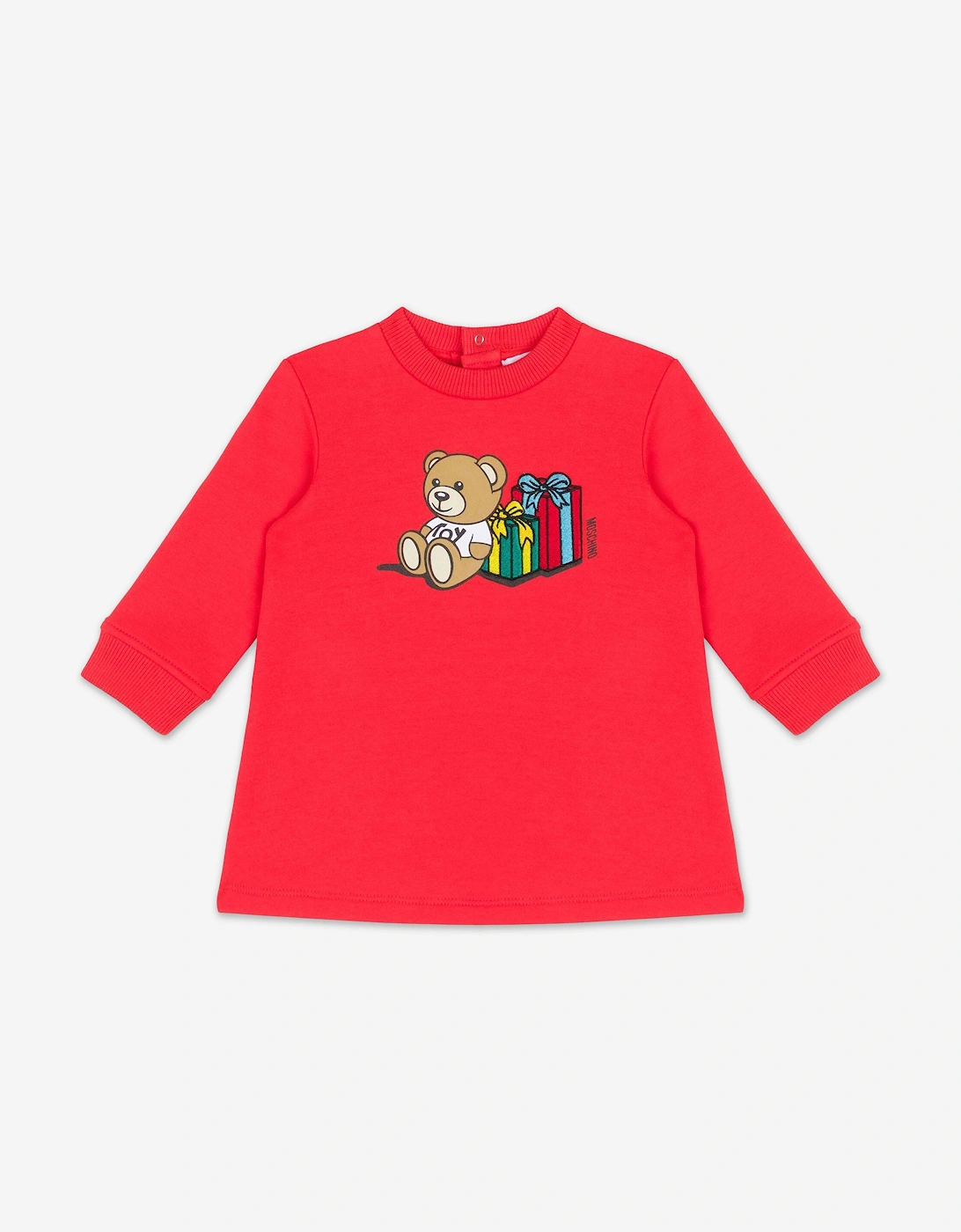 Baby Girls Bear Sweater Dress in Red, 5 of 4