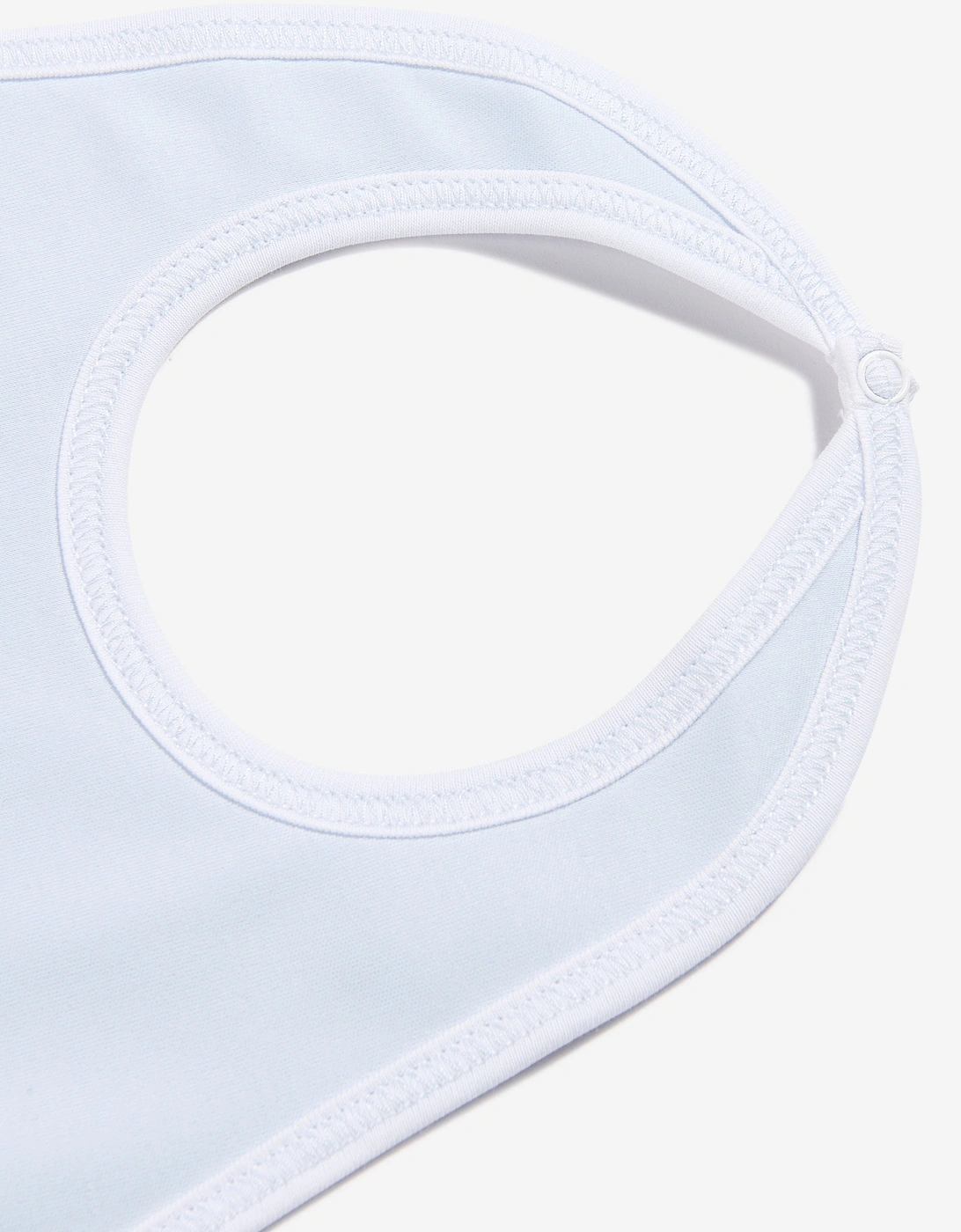 Baby Boys Sweet Gingerbread Embroidered Bib in Blue