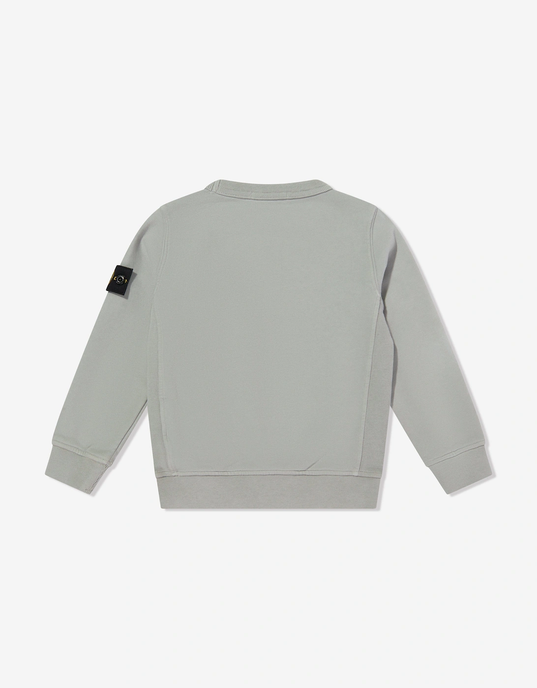 Boys Melange Organic Cotton Fleece Sweatshirt in Grey