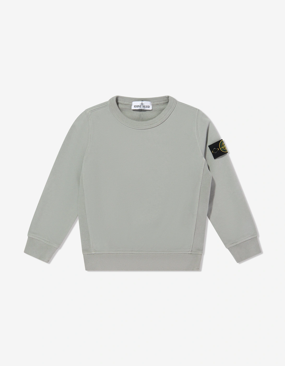 Boys Melange Organic Cotton Fleece Sweatshirt in Grey, 5 of 4