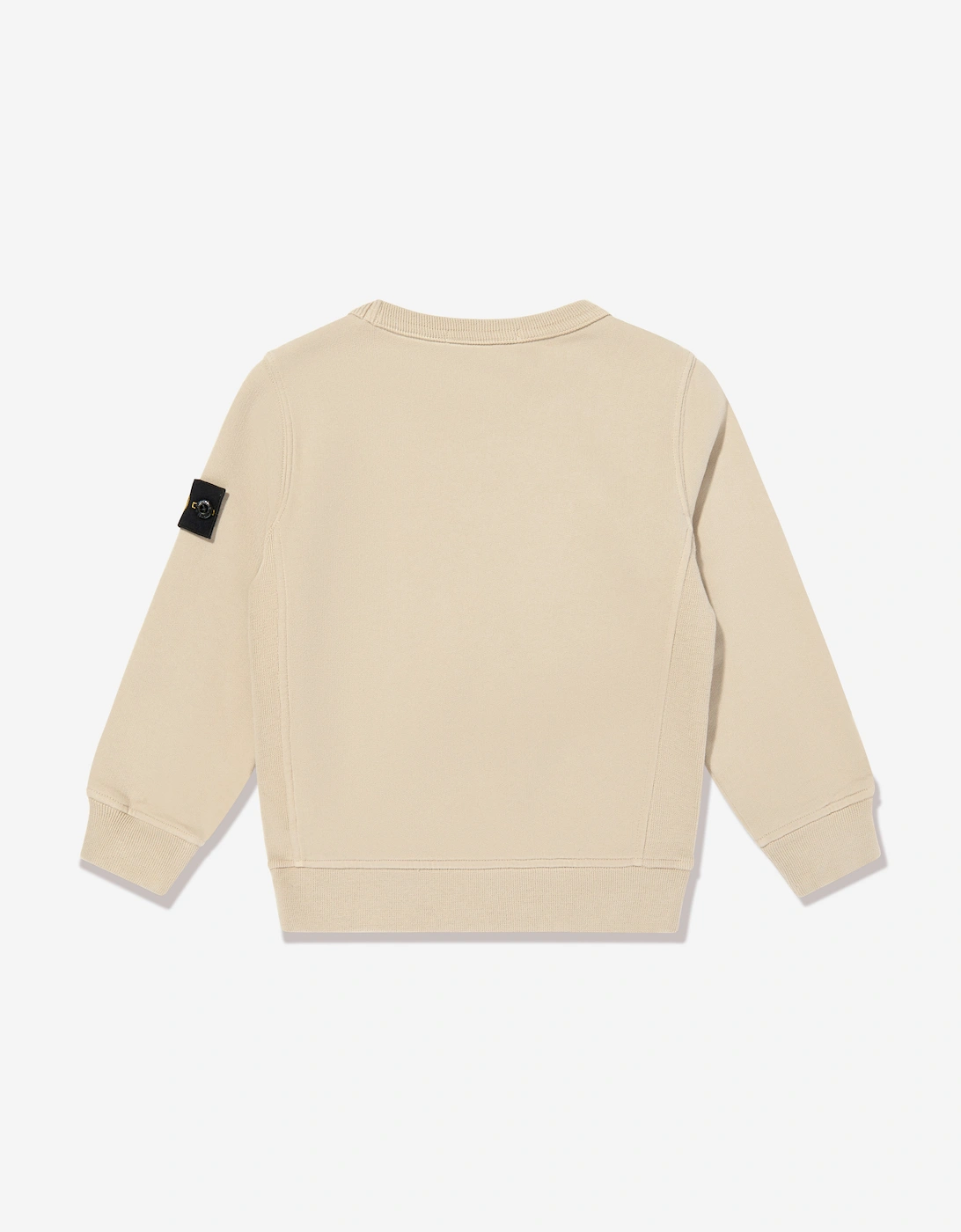 Boys Melange Organic Cotton Fleece Sweatshirt in Beige
