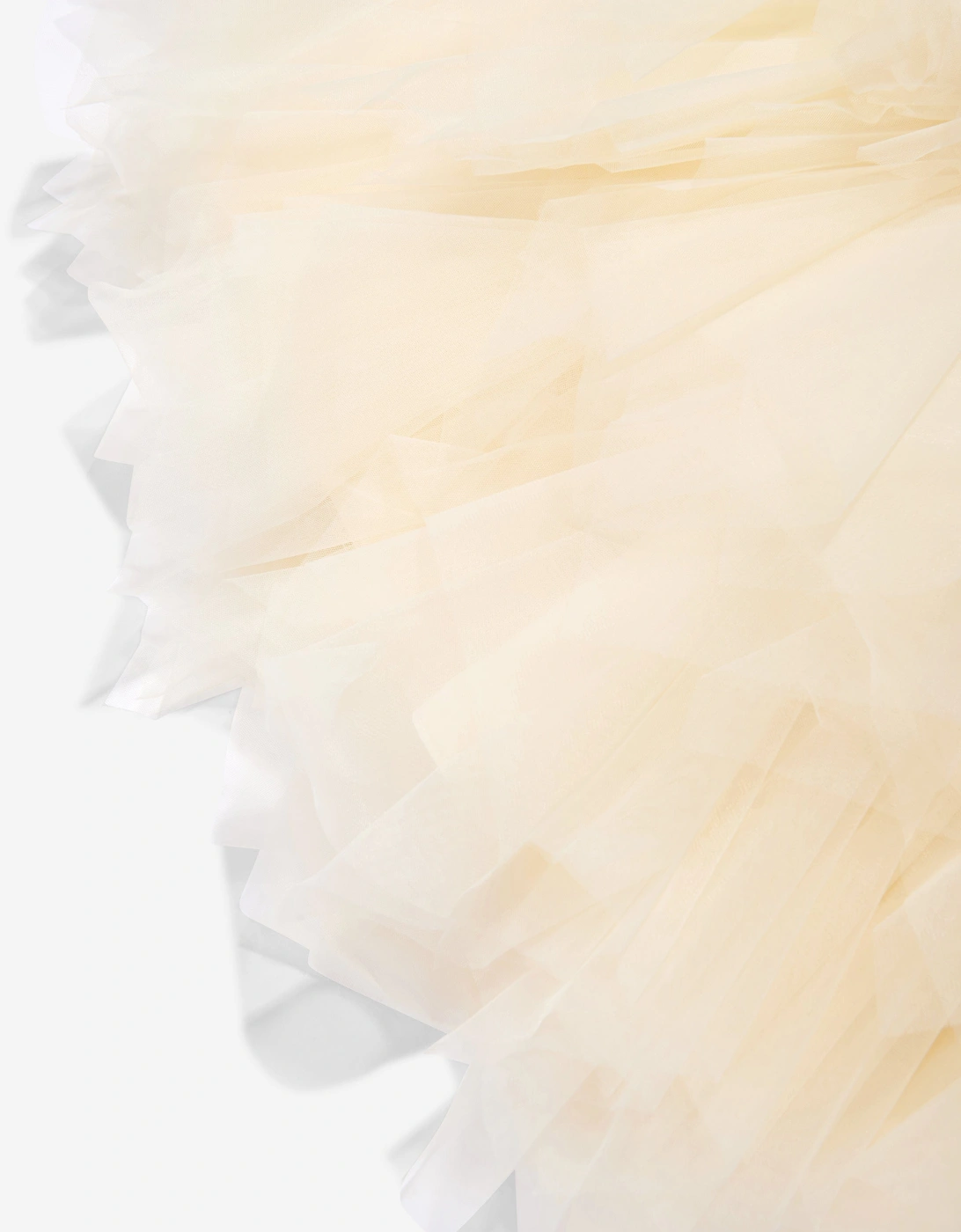 Girls Tulle Tiered Dress in Cream