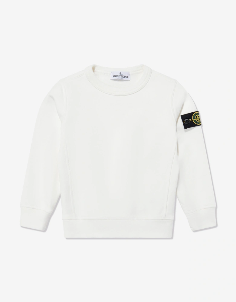 Boys Logo Sweatshirt in Ivory
