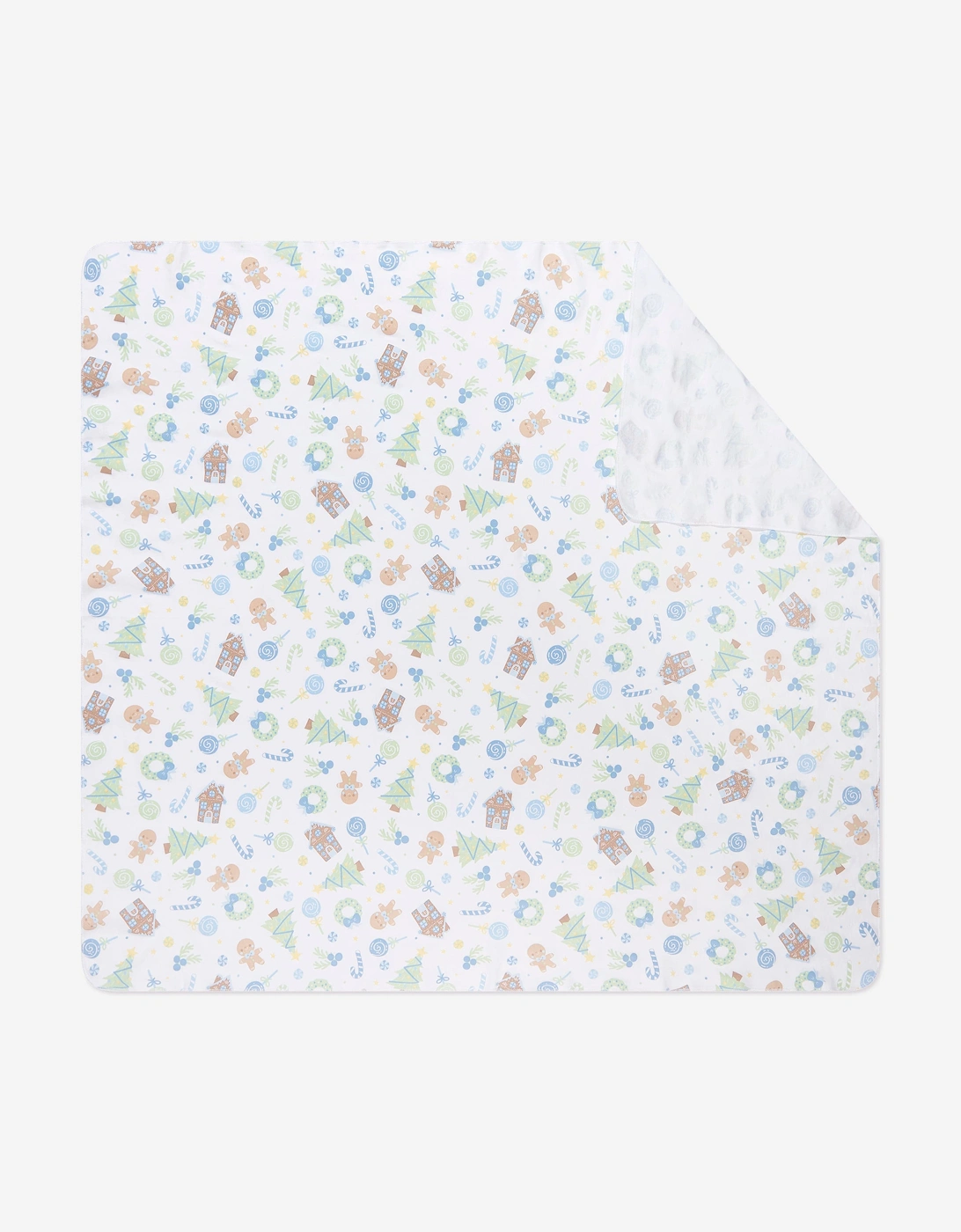 Baby Boys Sweet Gingerbread Swaddle Blanket in White, 5 of 4