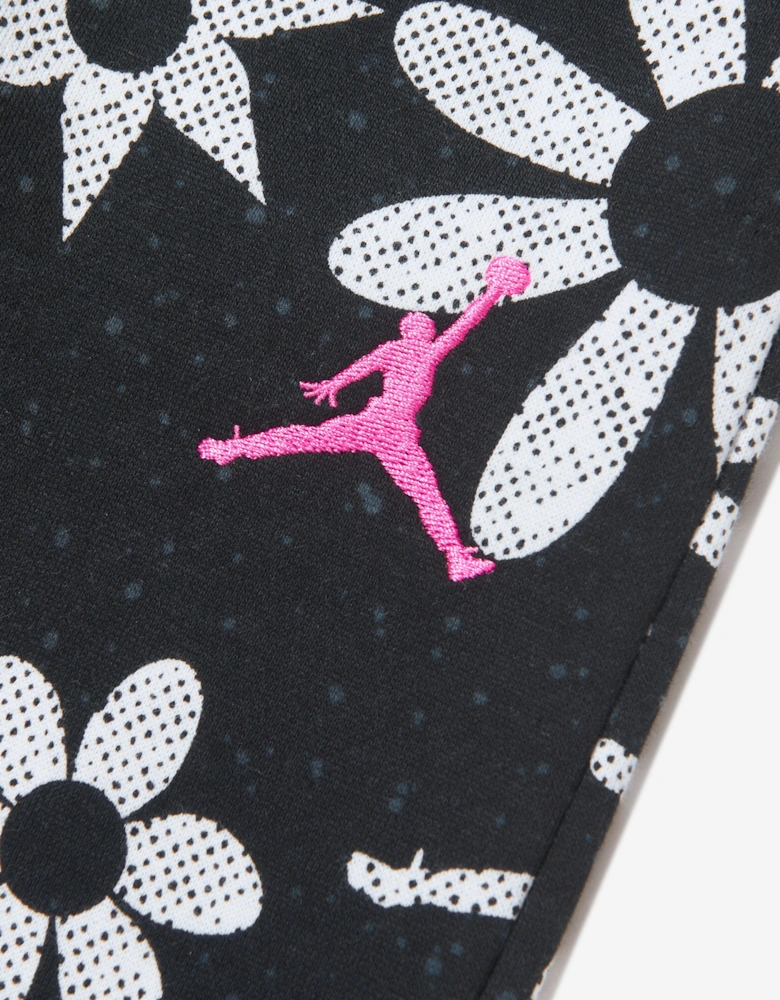 Jordan Girls Floral Flight AOP Joggers in Black