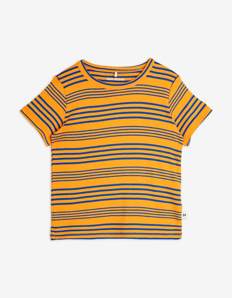 Kids Striped T-Shirt in Orange