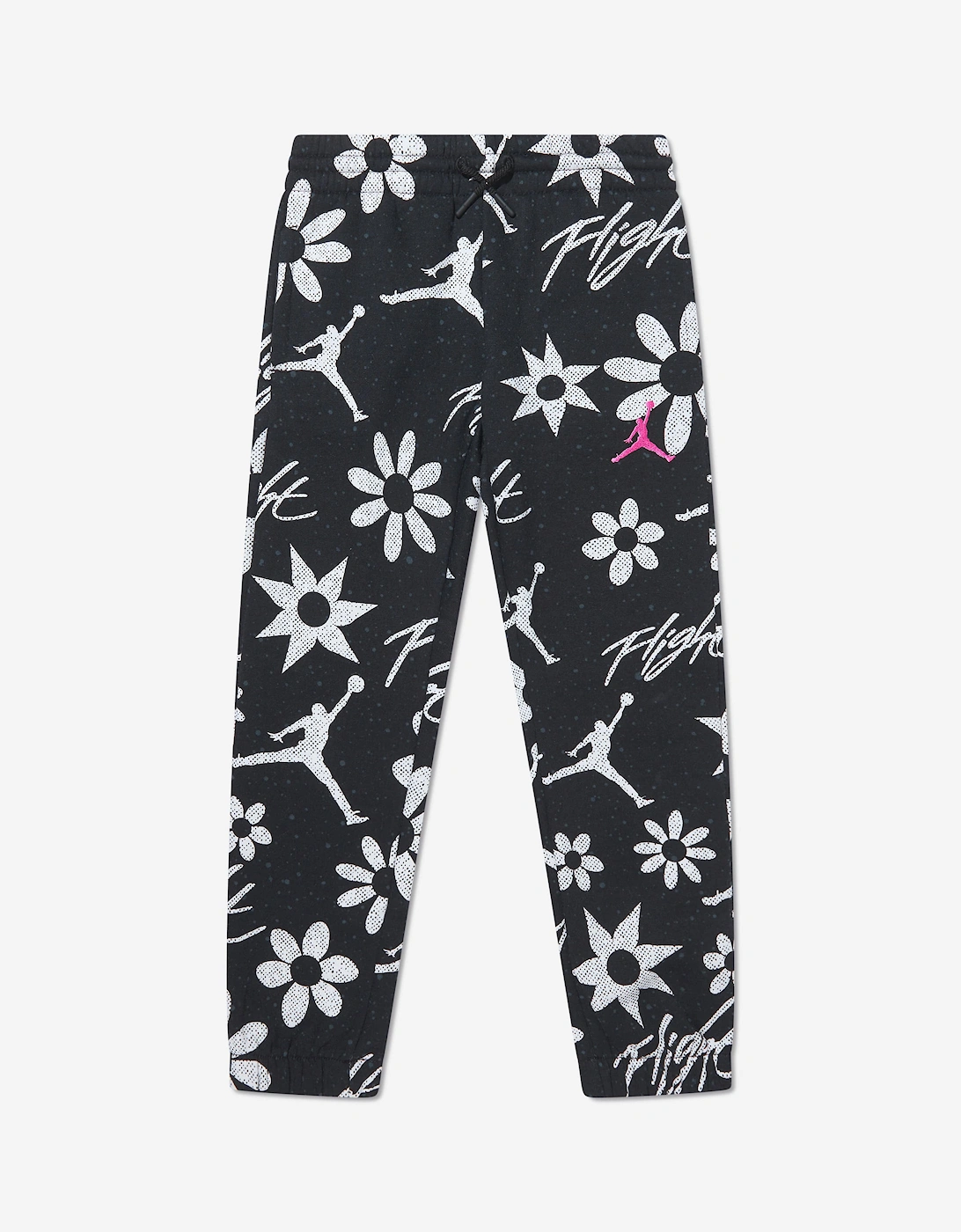 Jordan Girls Floral Flight AOP Joggers in Black, 5 of 4