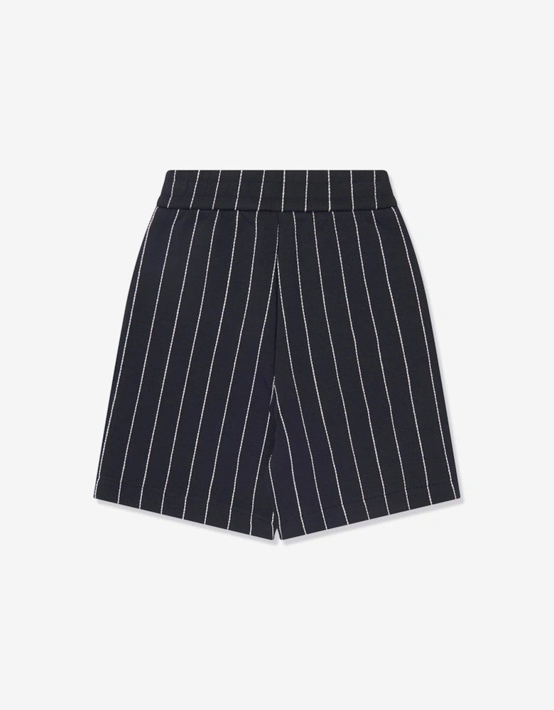 Boys Striped Shorts In Navy