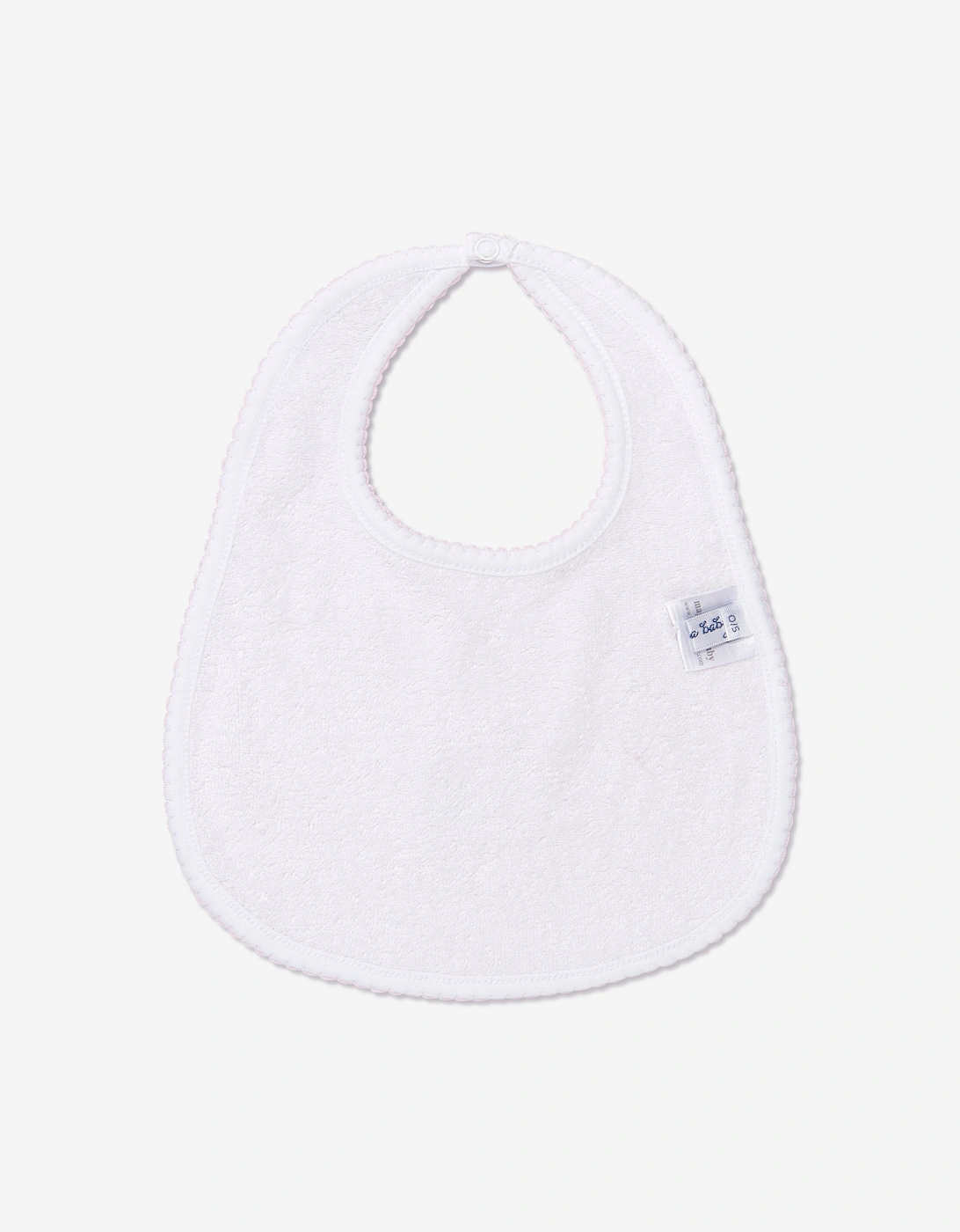 Baby Girls Sweet Gingerbread Embroidered Bib in Pink