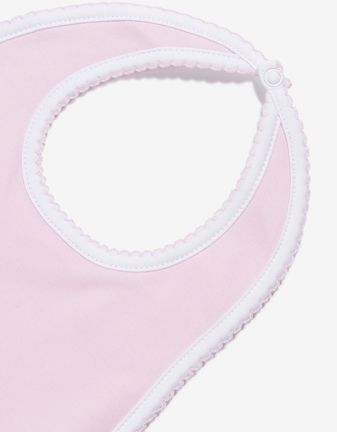 Baby Girls Sweet Gingerbread Embroidered Bib in Pink