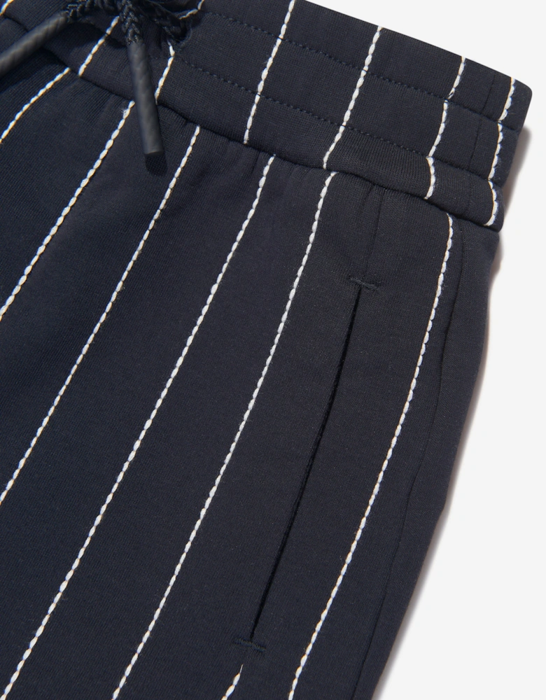 Boys Striped Shorts In Navy