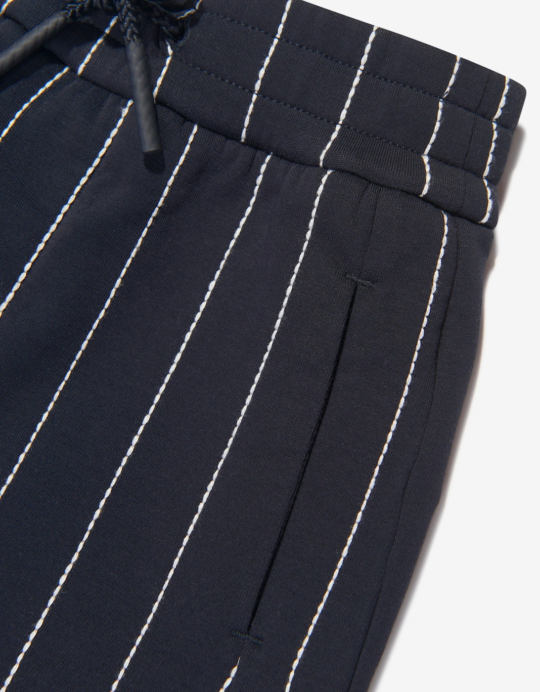 Boys Striped Shorts In Navy