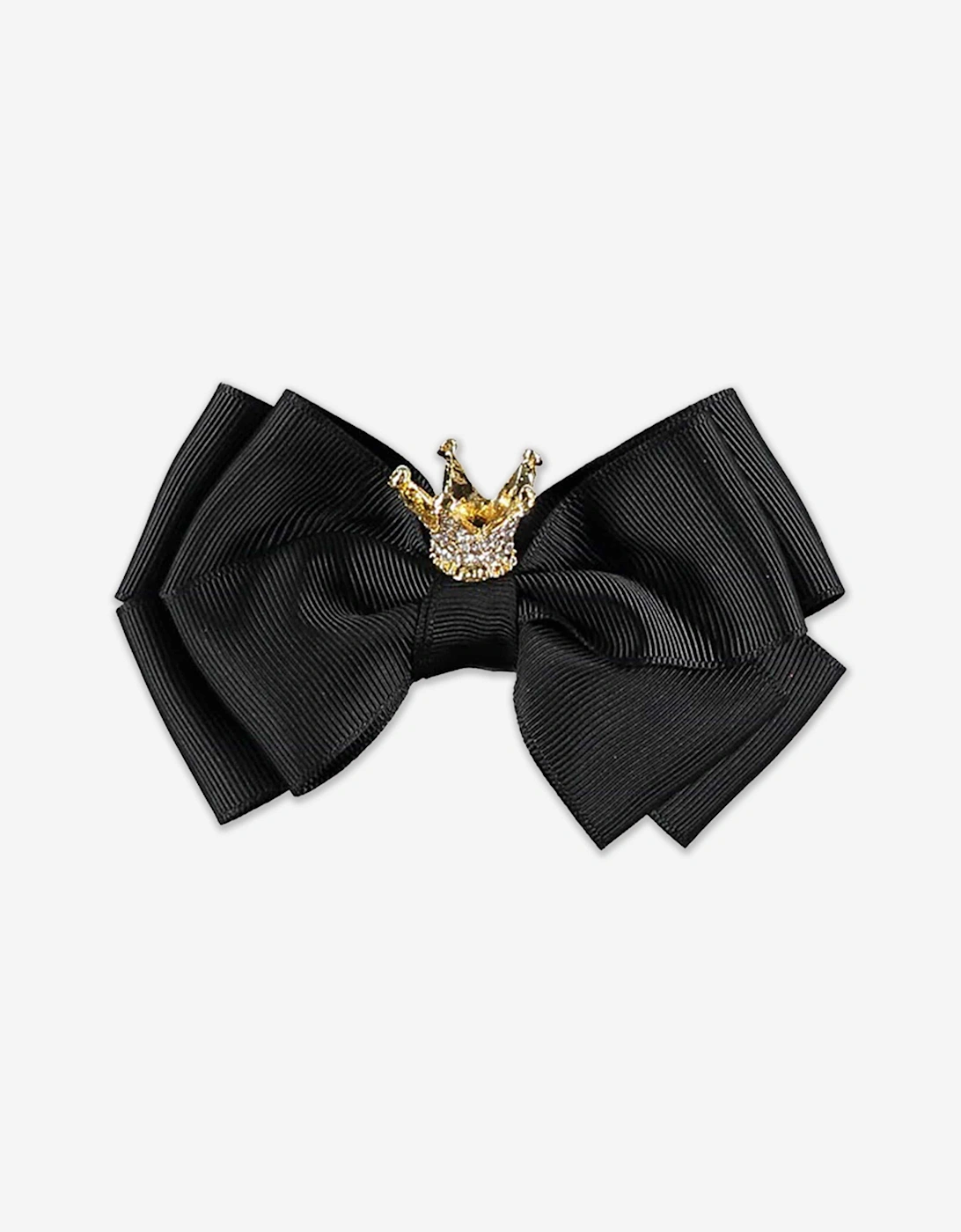 Angels Face Girls Big Bow With Crown Hair Clip in Black, 3 of 2