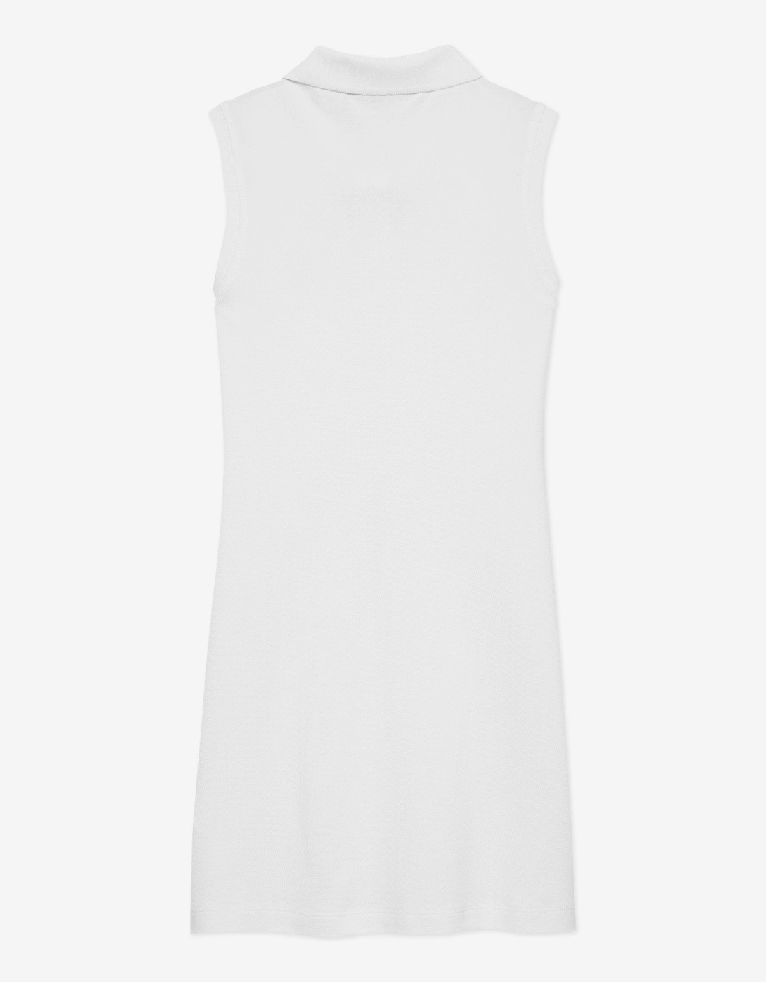 Girls Sleeveless Polo Dress in White